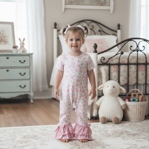 Girls Pink Jumpsuit